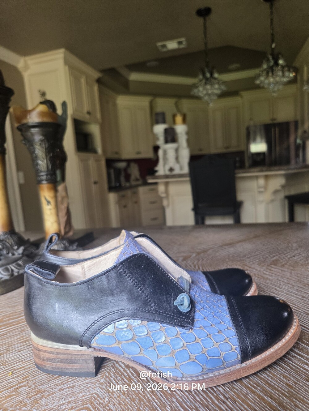 Freebird Mabel Leather Croc Embossed Slip On Shoes Designer Handmade #90 - Picture 11 of 16